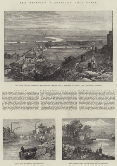 Le canal maritime proposé de Manchester - James Burrell Smith